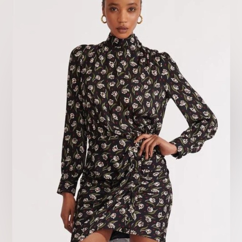 Veronica Beard Cadence floral high neck dress, size 10
